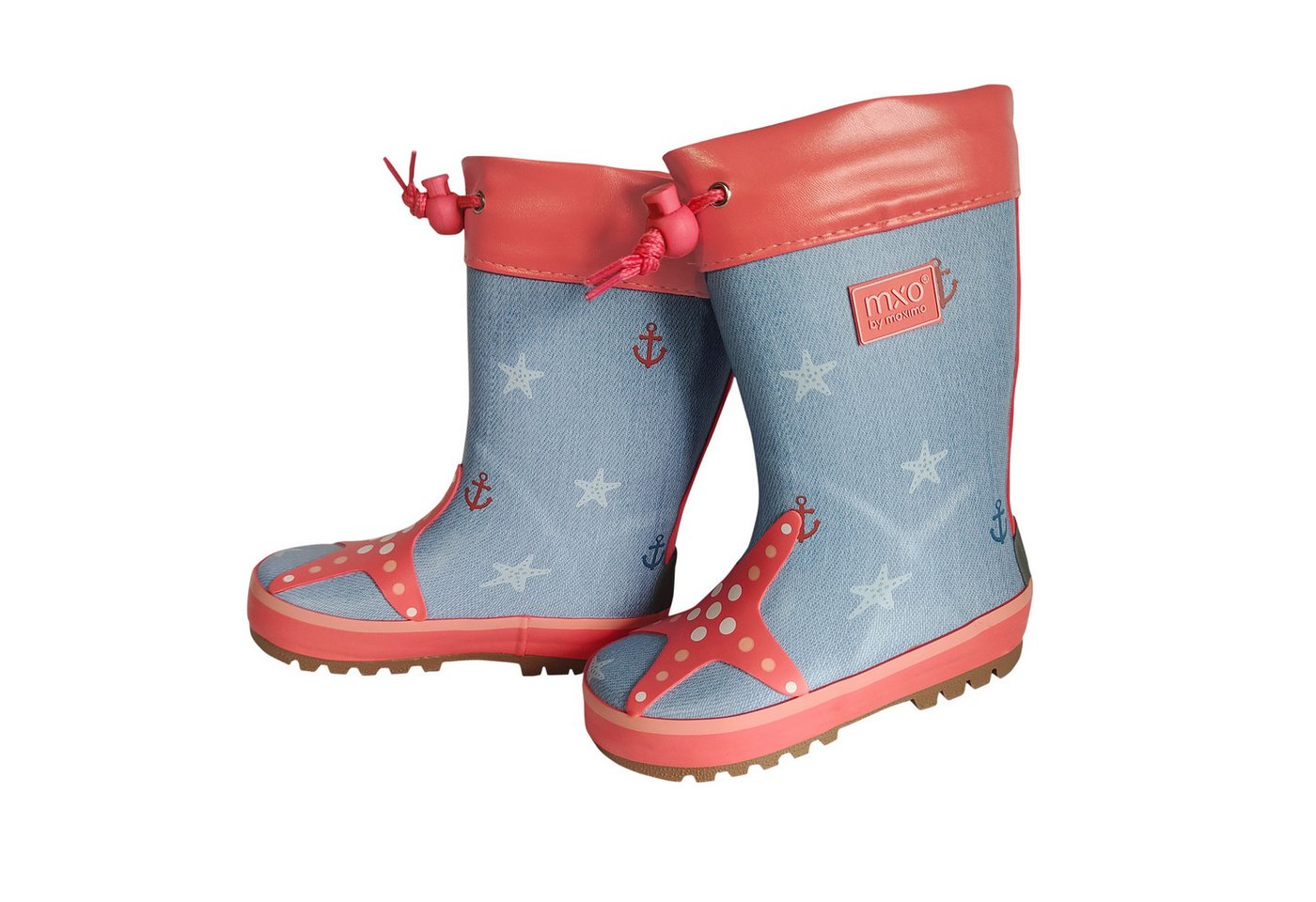 Maximo Gummistiefel Seestern Stulpe, Jerseyfutter, Fotoprint, Reflekt 3M Gummistiefel (2-tlg)