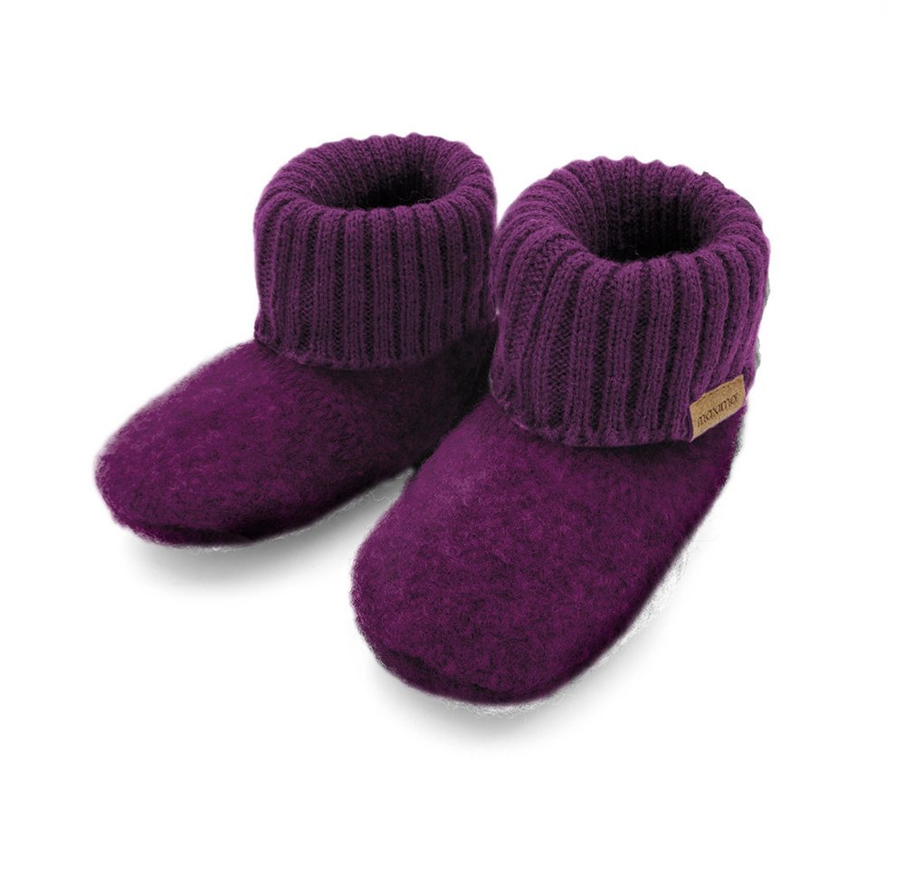 Maximo Hüttenschuhe Anti-Rutsch-Sohle, maximo-label Lauflernschuh (2-tlg) Wollfleece