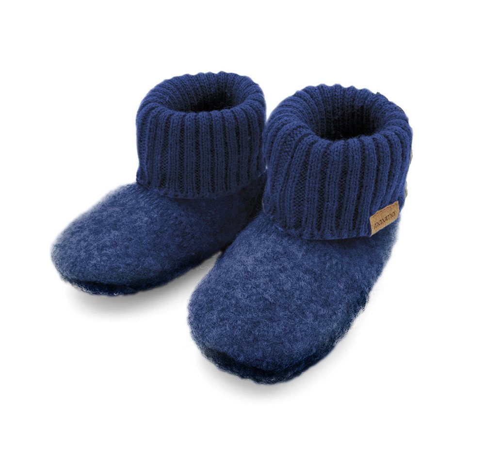 Maximo Hüttenschuhe Anti-Rutsch-Sohle, maximo-label Lauflernschuh (2-tlg) Wollfleece