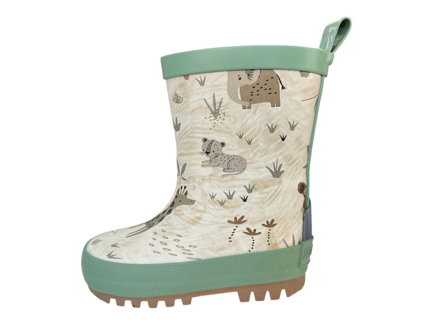 Maximo Kinder Gummistiefel "Dschungel" 63203-176200-1462 beige grün Gummistiefel