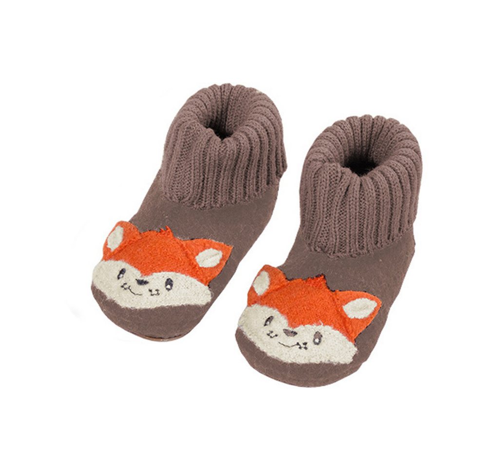 Maximo Lauflernschuhe Fuchs Anti-Rutsch-Sohle, Strickbund Lauflernschuh (2-tlg) Wollfleece