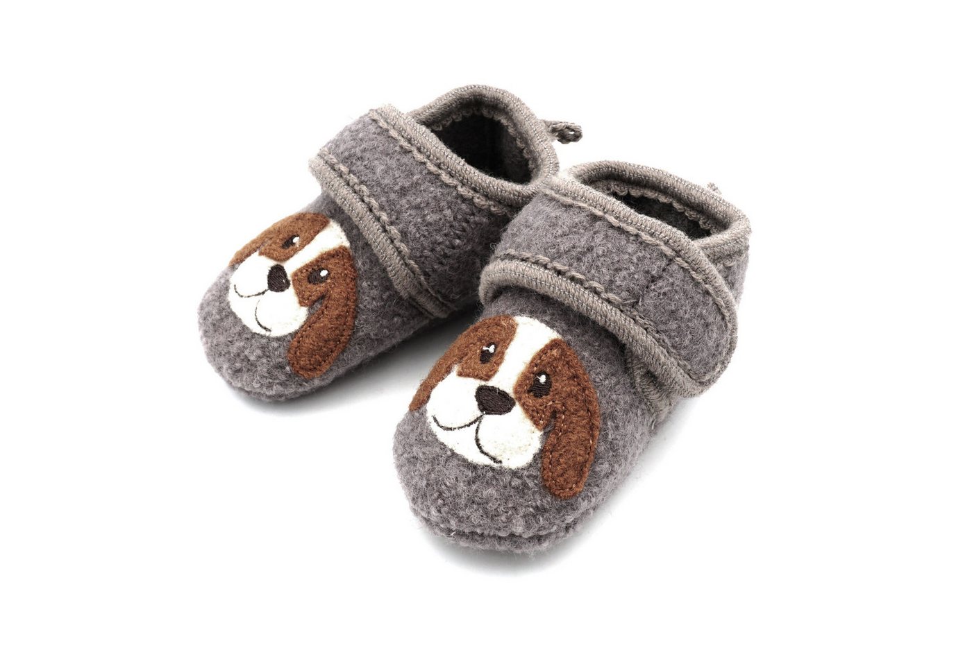 Maximo Lauflernschuhe Hund Anti-Rutsch-Sohle PVC, Klettverschluss Lauflernschuh Wollfleece