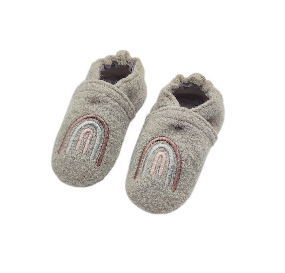 Maximo Lauflernschuhe, "Regenbogen" Anti-Rutsch-Sohle Lauflernschuh (2-tlg) Wollfleece
