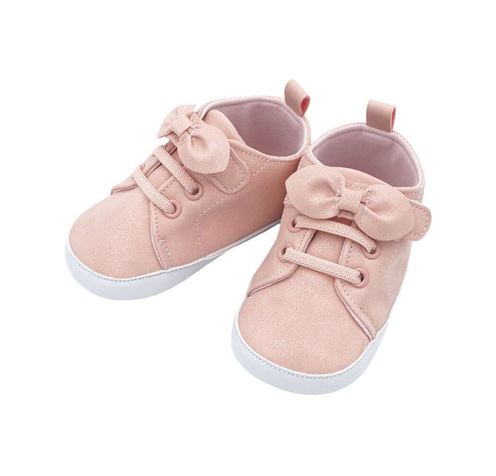 Maximo Schuhe Schleife,Klettverschluß Anti-Rutsch-Sohle TPR Lauflernschuh (2-tlg)