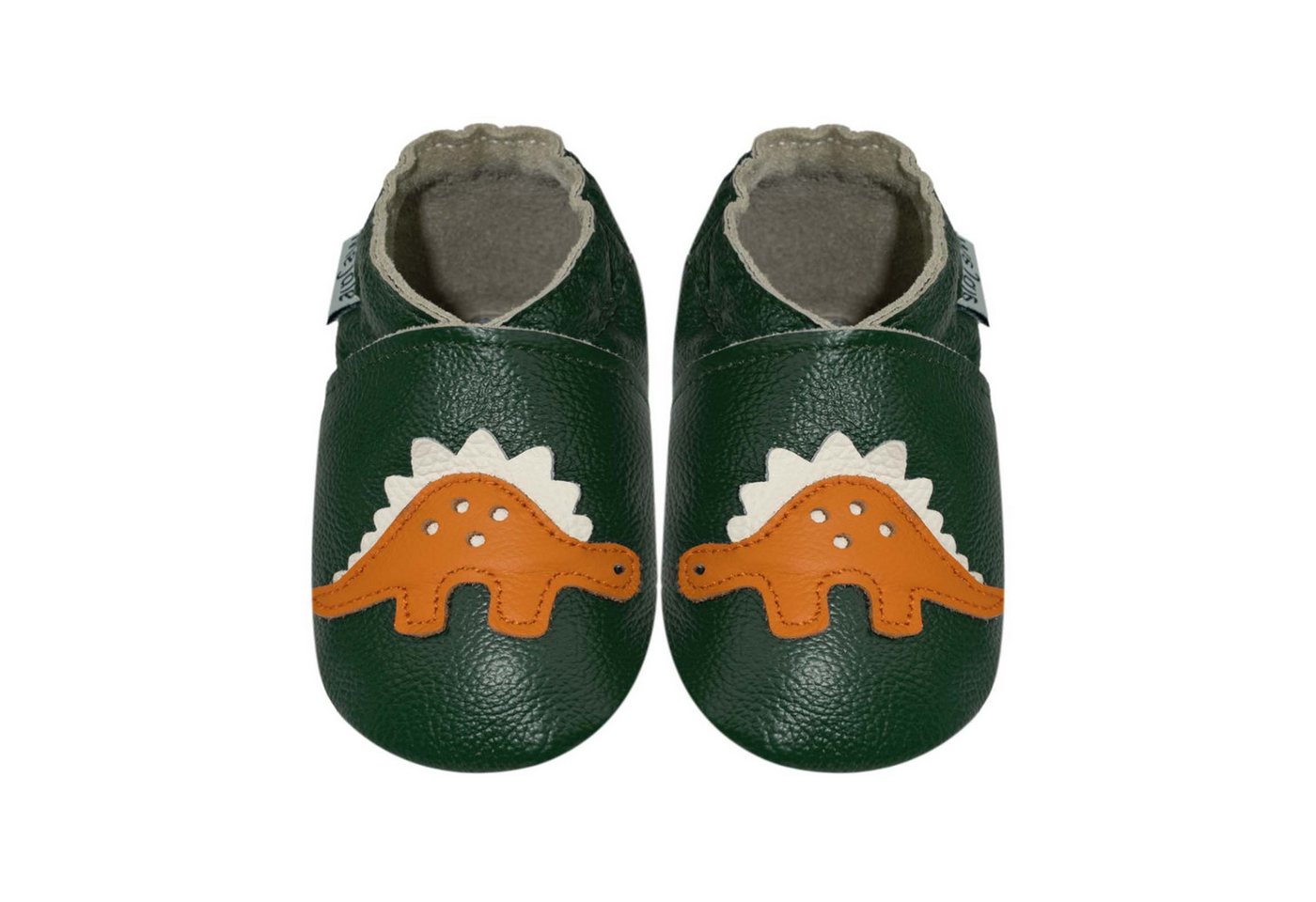 Mejale Leder Krabbelschuhe Babyschuhe Lauflernschuhe 100% Leder Hausschuh 100%Leder (Dinosaurier)