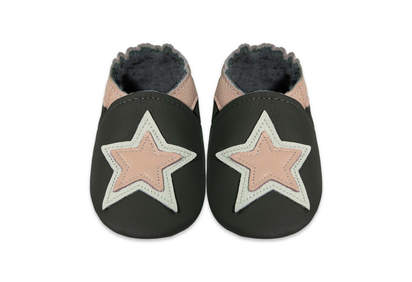 Mejale Weiche Leder Krabbelschuhe Lauflernschuhe 100% Leder Hausschuh Rutschfestes