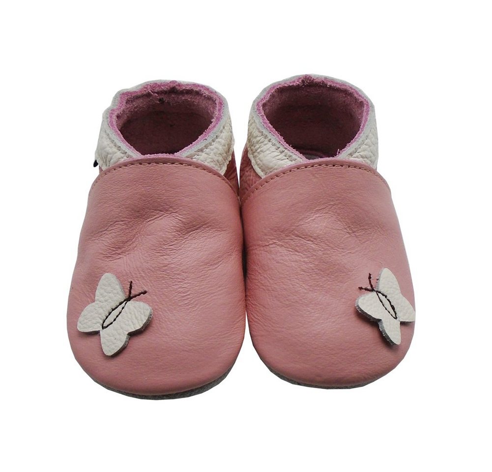 Mejale Weiche Leder Krabbelschuhe Lauflernschuhe Rosa 100% Leder Hausschuh