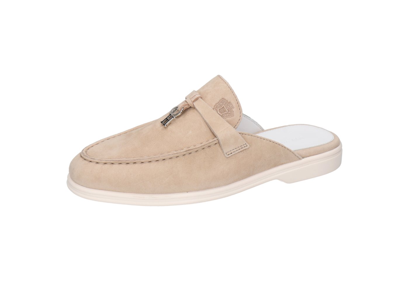melvin & hamilton Adley 15 Leder-Pantoletten für Damen Pantolette Flache Absätze, Echtes Leder (Suede Sahara)