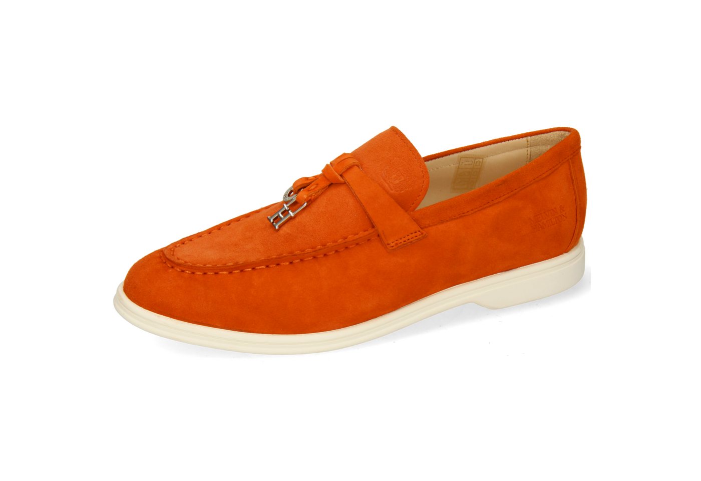 melvin & hamilton Adley 3 Leder-Loafers für Damen Loafer Flache Absätze, Echtes Leder, Herausnehmbare Innensohle (orange)