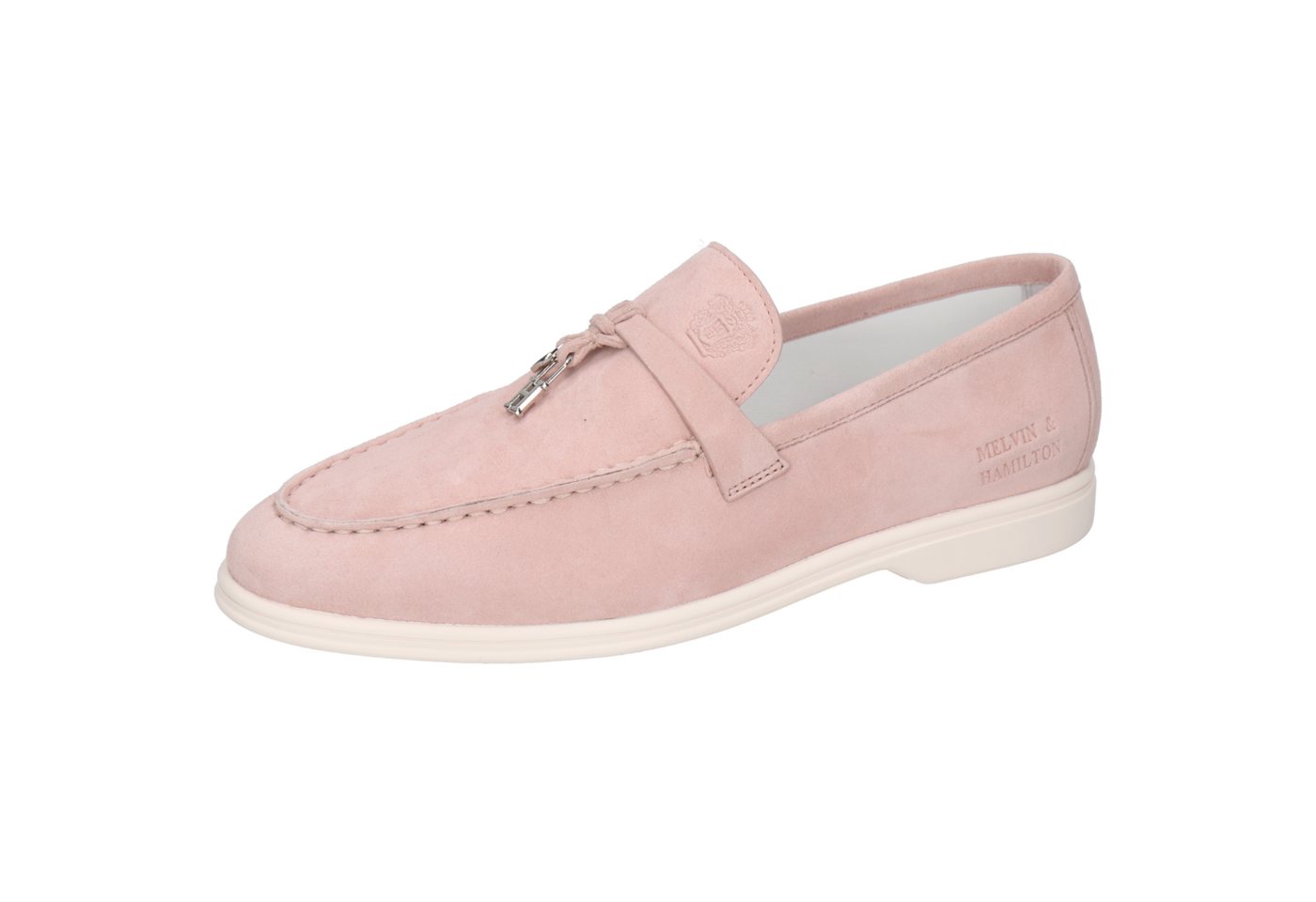 melvin & hamilton Adley 3 Leder-Loafers für Damen Loafer Flache Absätze, Echtes Leder, Herausnehmbare Innensohle (rosa)