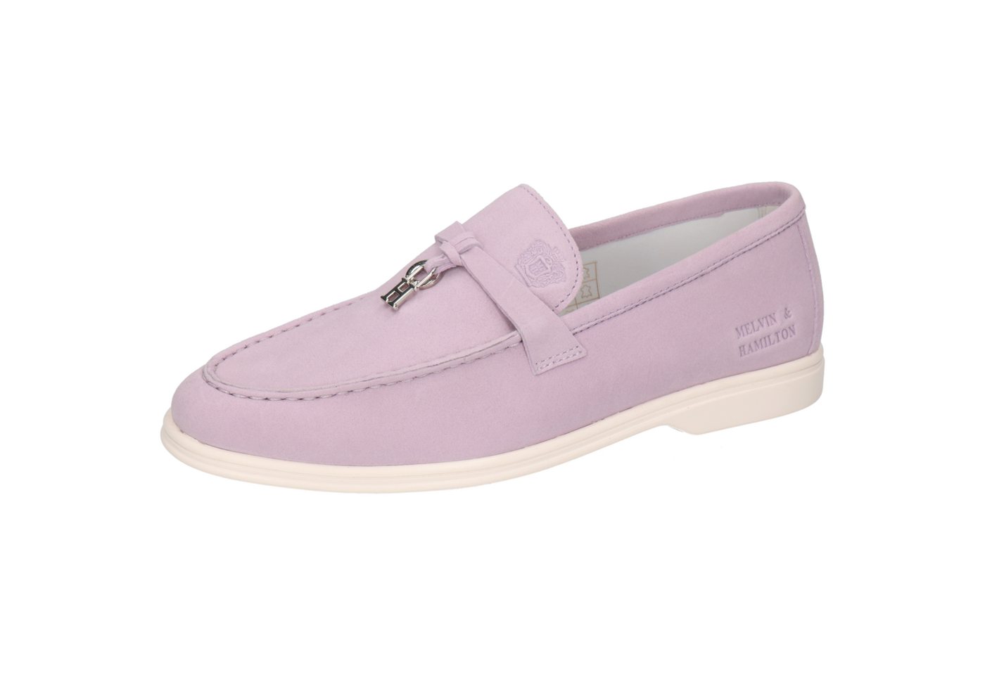 melvin & hamilton Adley 3 Leder-Loafers für Damen Loafer Flache Absätze, Echtes Leder, Herausnehmbare Innensohle (Suede Petalo)