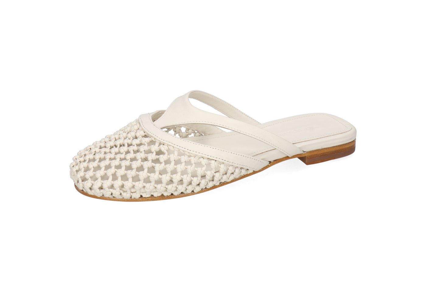 melvin & hamilton Alivia 5 Leder-Pantoletten für Damen Pantolette Flache Absätze, Echtes Leder (weiß)