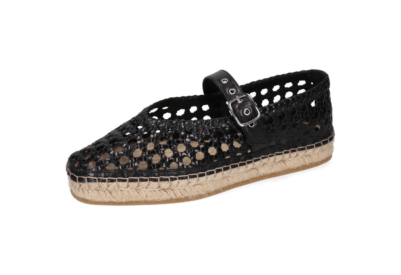 melvin & hamilton Anya 1 Leder-Geflochtene Schuhe für Damen Ballerina Flache Absätze, Echtes Leder, Von Hand geflochten