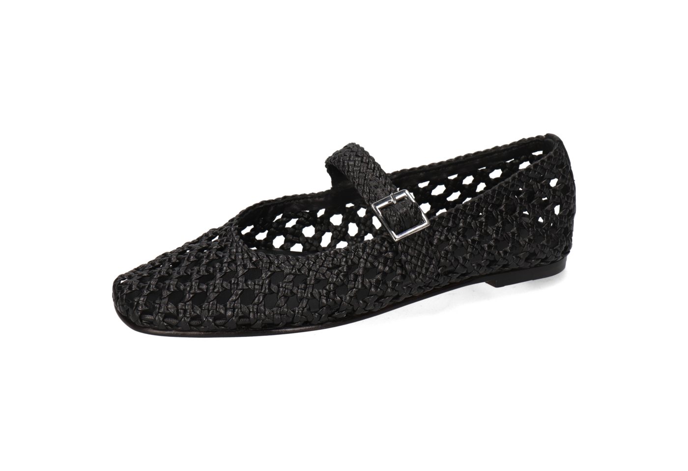 melvin & hamilton Bexley 2 Leder-Mary Jane Schuhe für Damen Ballerina Flache Absätze, Echtes Leder, Von Hand geflochten