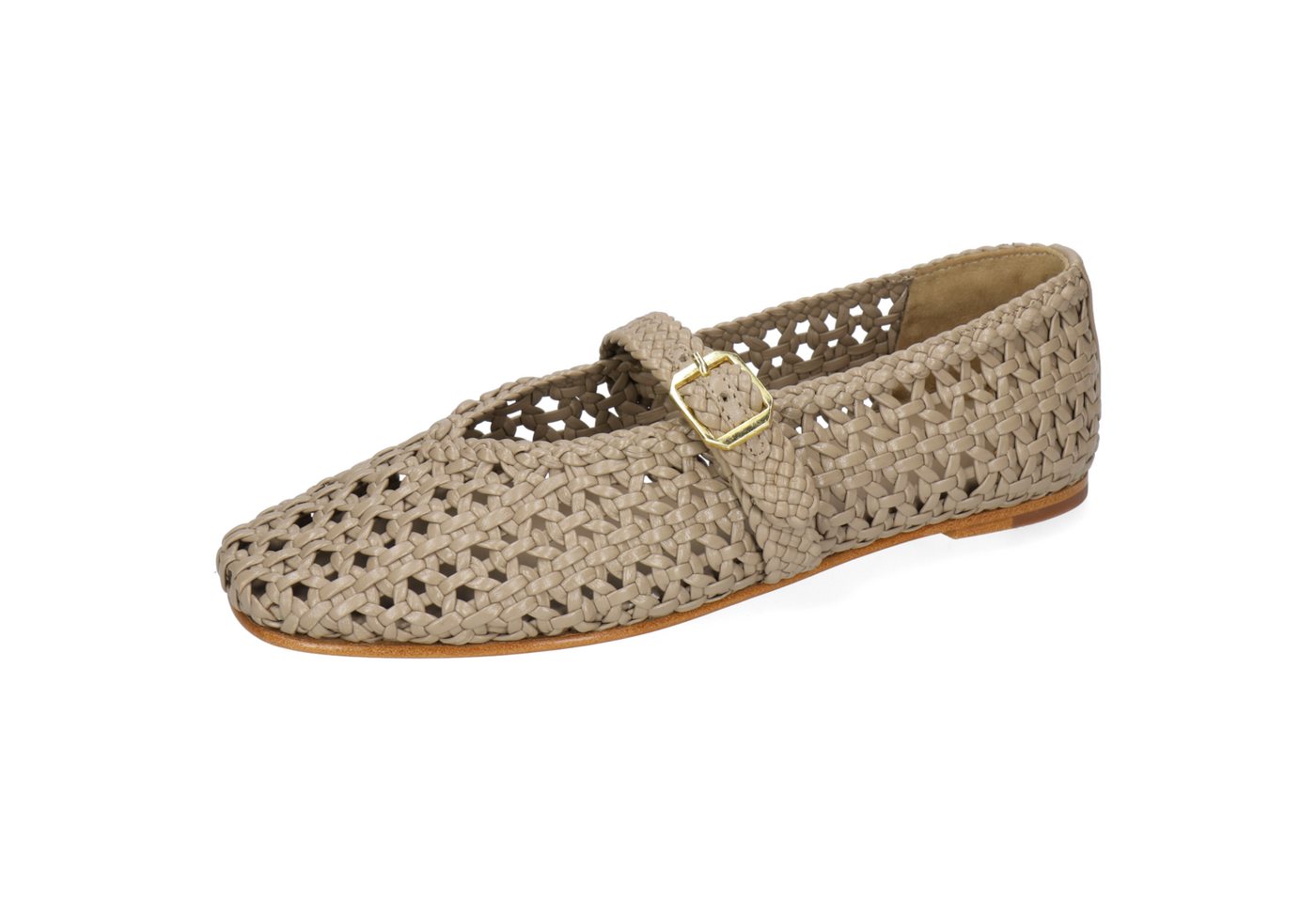 melvin & hamilton Bexley 4 Leder-Geflochtene Schuhe für Damen Ballerina Flache Absätze, Echtes Leder, Von Hand geflochten