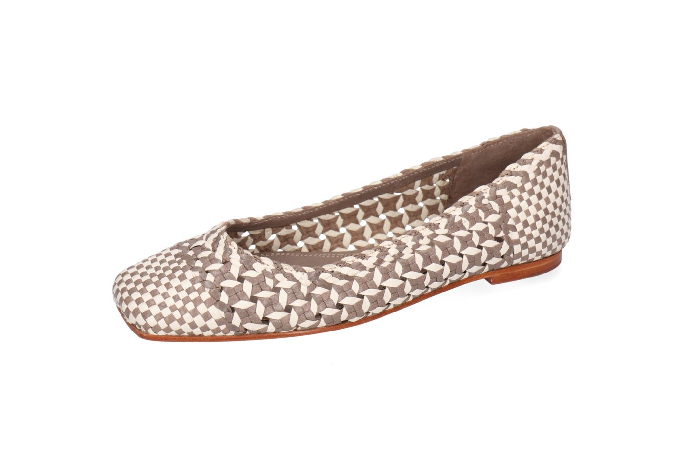 melvin & hamilton Elyssa 1 Leder-Geflochtene Schuhe für Damen Ballerina Flache Absätze, Echtes Leder, Von Hand geflochten