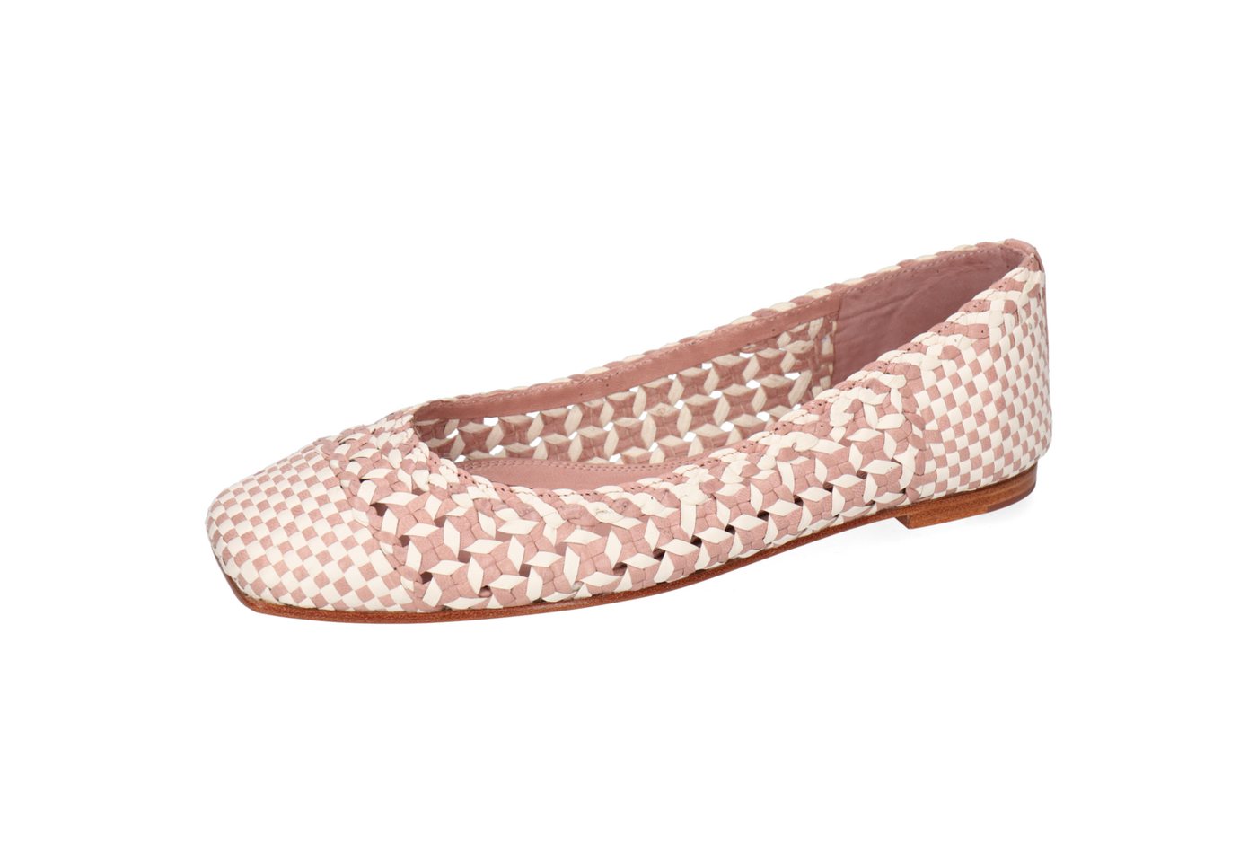melvin & hamilton Elyssa 1 Leder-Geflochtene Schuhe für Damen Ballerina Flache Absätze, Echtes Leder, Von Hand geflochten