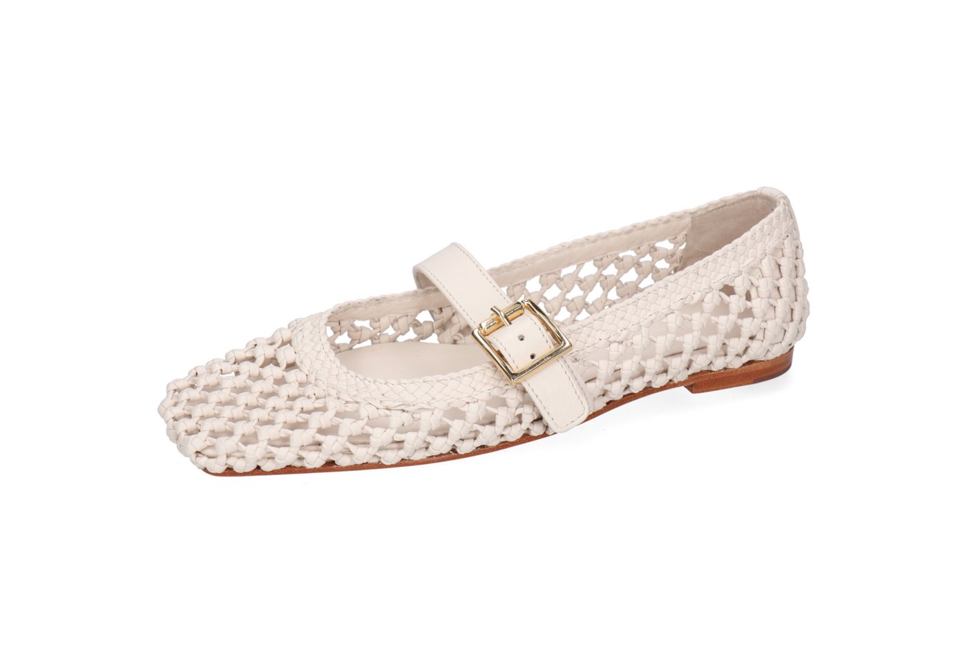 melvin & hamilton Elyssa 5 Leder-Geflochtene Schuhe für Damen Ballerina Flache Absätze, Echtes Leder, Von Hand geflochten