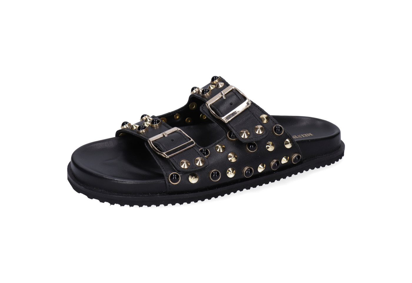 melvin & hamilton Eve 1 Leder-Pantoletten für Damen Pantolette Plateausohlen, Echtes Leder