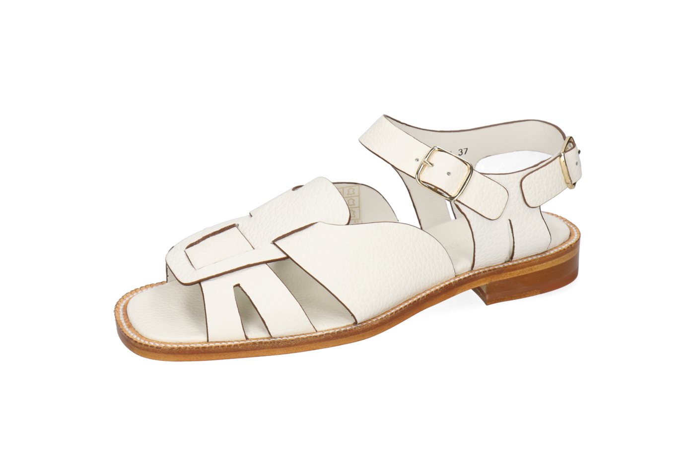 melvin & hamilton Everly 1 Leder-Sandalen für Damen Sandale Flache Absätze, Echtes Leder, Vegetabile Gerbung