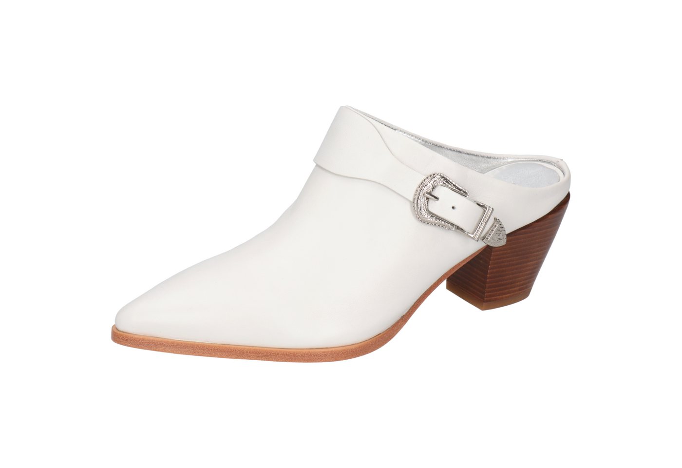 melvin & hamilton Finja 7 Leder-Pantoletten für Damen Pantolette Kubanischer Absatz, Echtes Leder
