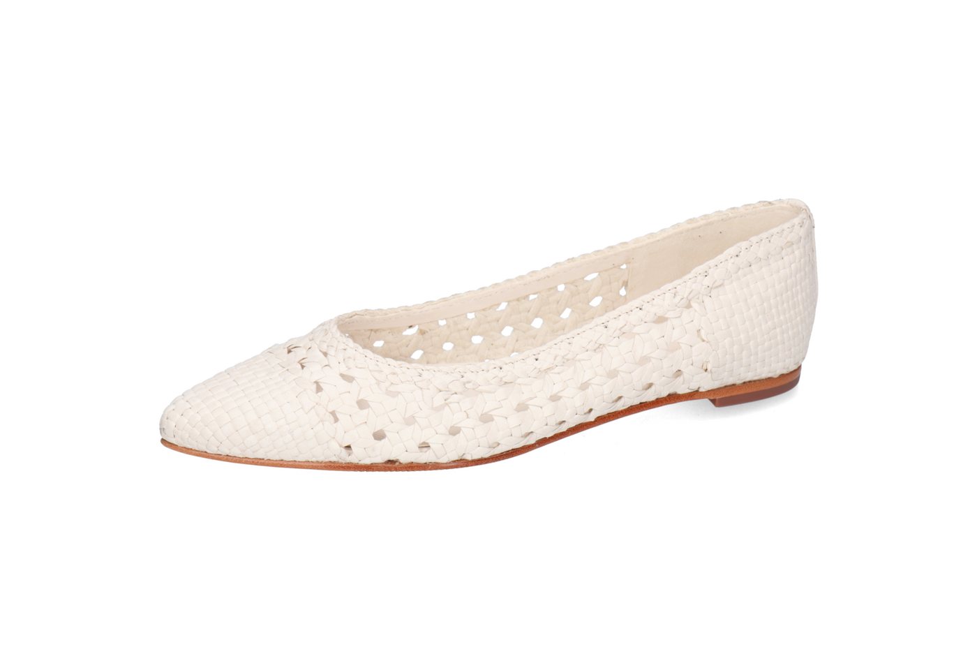 melvin & hamilton Fiora 2 Leder-Geflochtene Schuhe für Damen Ballerina Flache Absätze, Echtes Leder, Von Hand geflochten