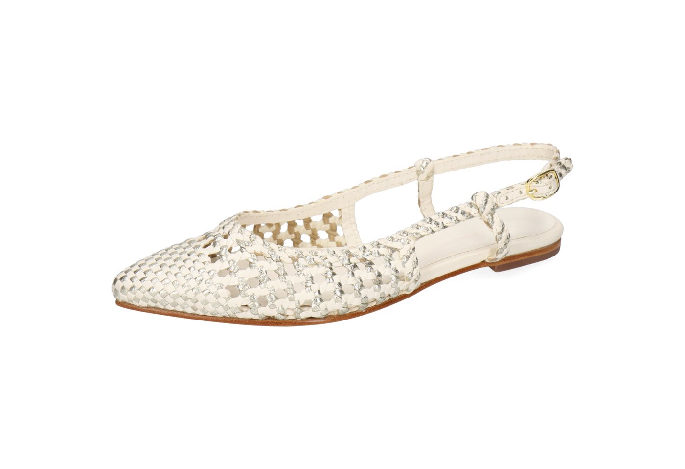 melvin & hamilton Fiora 3 Leder-Ballerinas für Damen Ballerina Flache Absätze, Echtes Leder, Von Hand geflochten