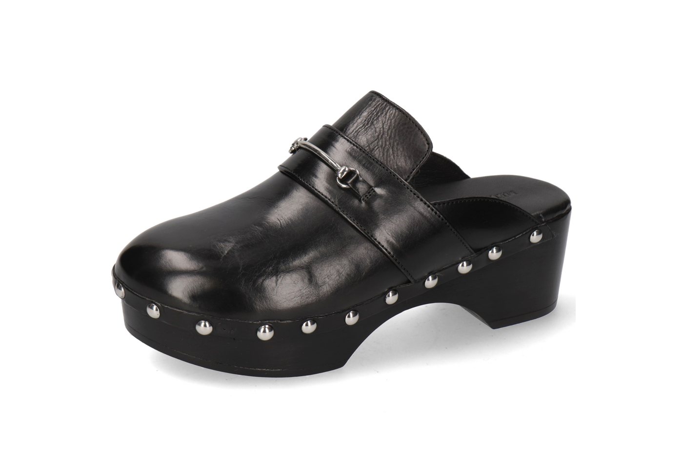 melvin & hamilton Flora 2 Leder-Clogs für Damen Clog Block-Absatz, Echtes Leder