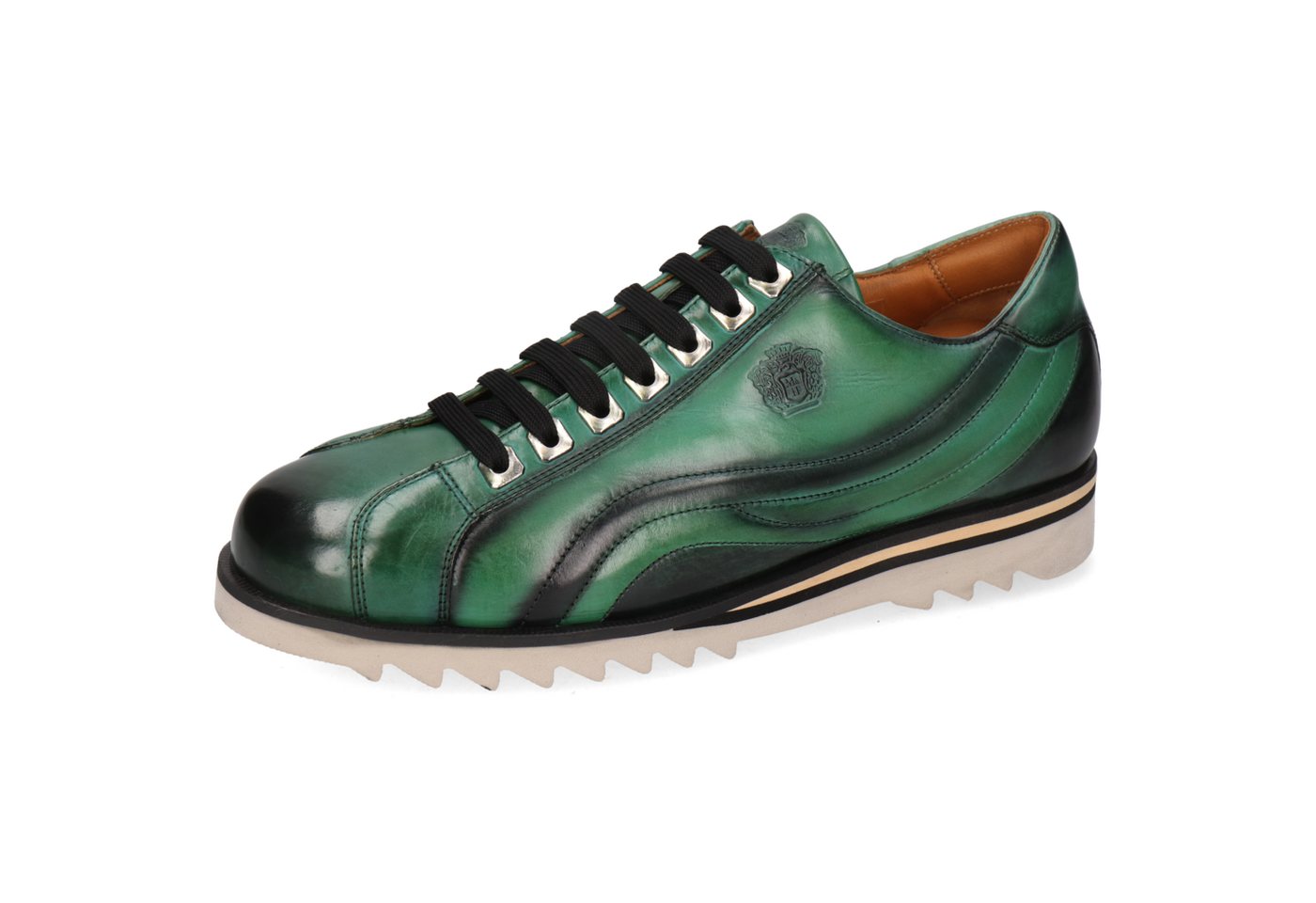 melvin & hamilton Hadrian 1 Leder-Schnürschuhe für Herren Sneaker Flache Absätze, Echtes Leder, Herausnehmbare Innensohle