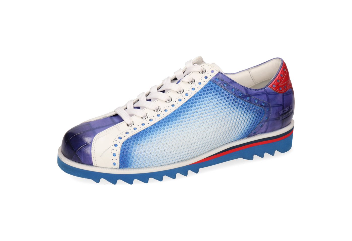 melvin & hamilton Hadrian 7 Leder-Sneakers für Herren Plateausohlen, Echtes Leder, Herausnehmbare Innensohle