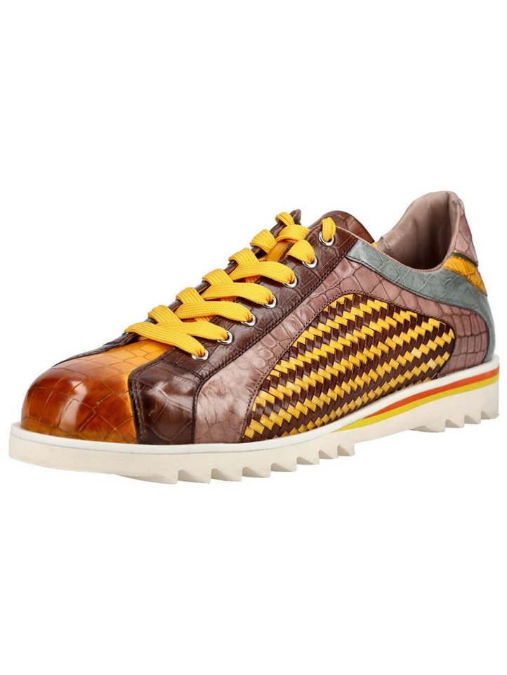 melvin & hamilton Halbschuhe Leder Schnürschuh (braun/gelb)