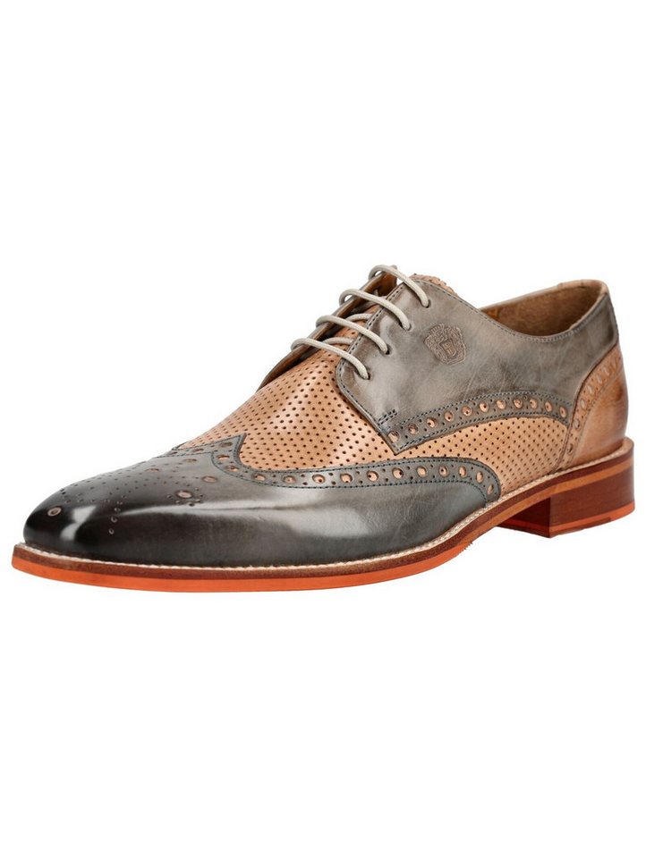 melvin & hamilton Halbschuhe Leder Schnürschuh (braun/grau)