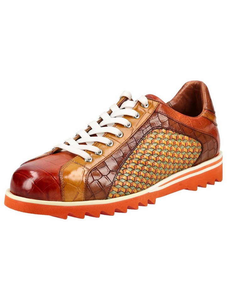 melvin & hamilton Halbschuhe Leder Schnürschuh (braun/orange)