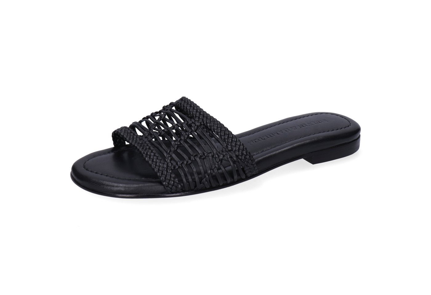 melvin & hamilton Hanna 100 Leder-Geflochtene Schuhe für Damen Pantolette Flache Absätze, Echtes Leder, Von Hand geflochten