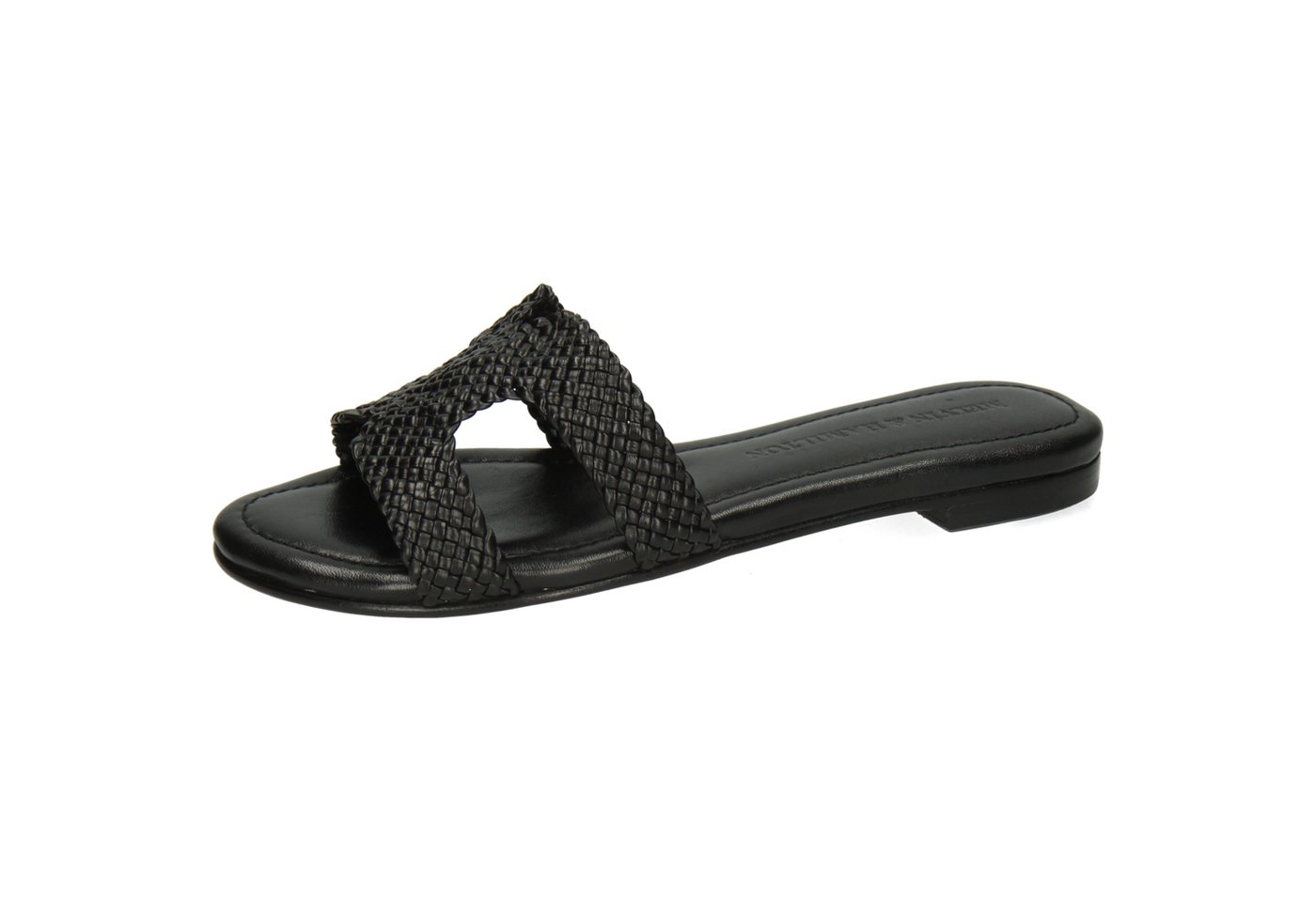 melvin & hamilton Hanna 83 Leder-Geflochtene Schuhe für Damen Pantolette Flache Absätze, Echtes Leder, Flexible Sohle, Von Hand geflochten