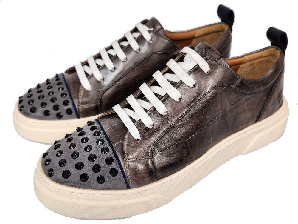 melvin & hamilton Harvey12-Turtle Stone Sneaker Vegetabil gegerbtes Glattleder und Veloursleder