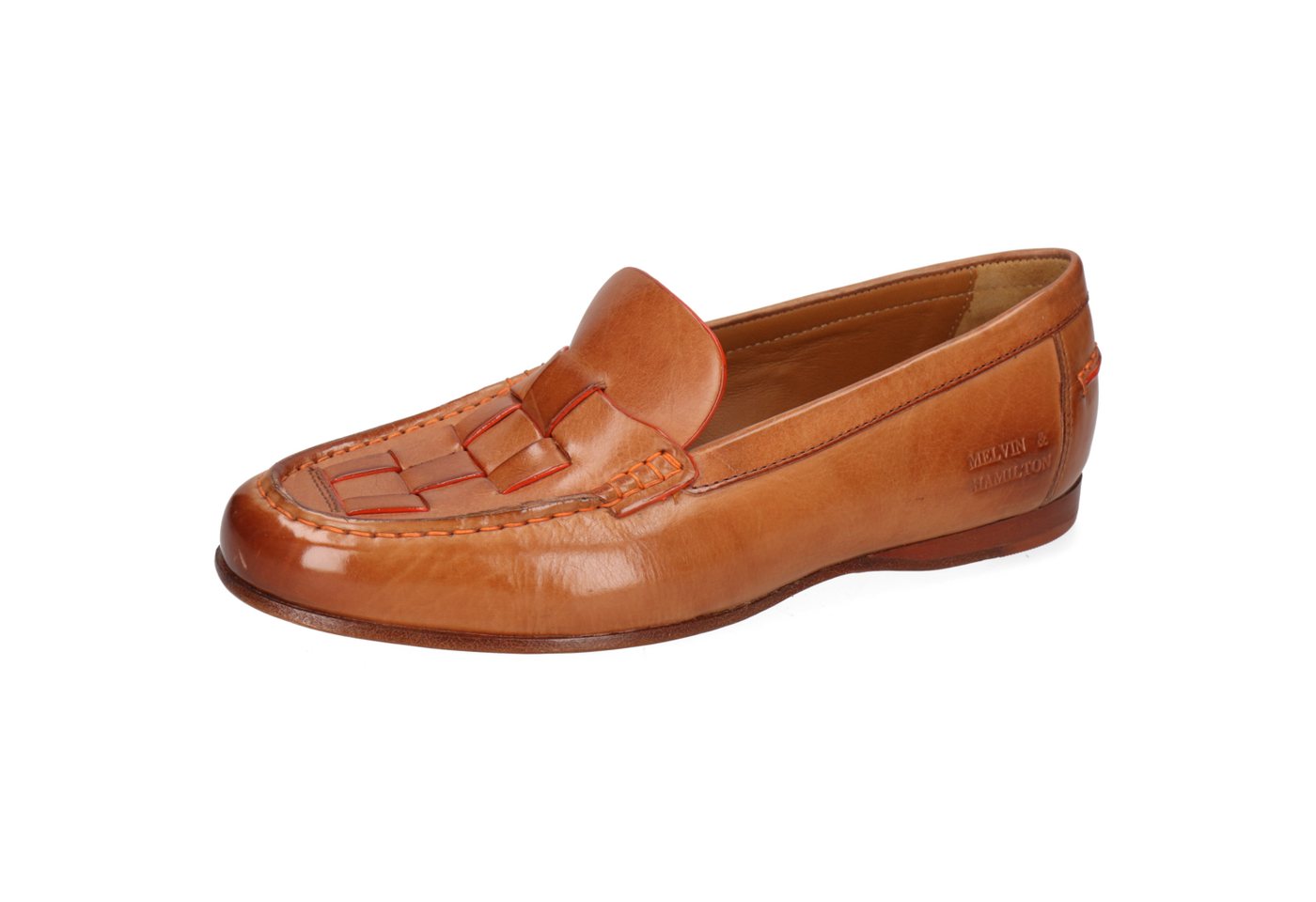 melvin & hamilton Julietta 4 Leder-Loafers für Damen Loafer Flache Absätze, Echtes Leder, Vegetabile Gerbung