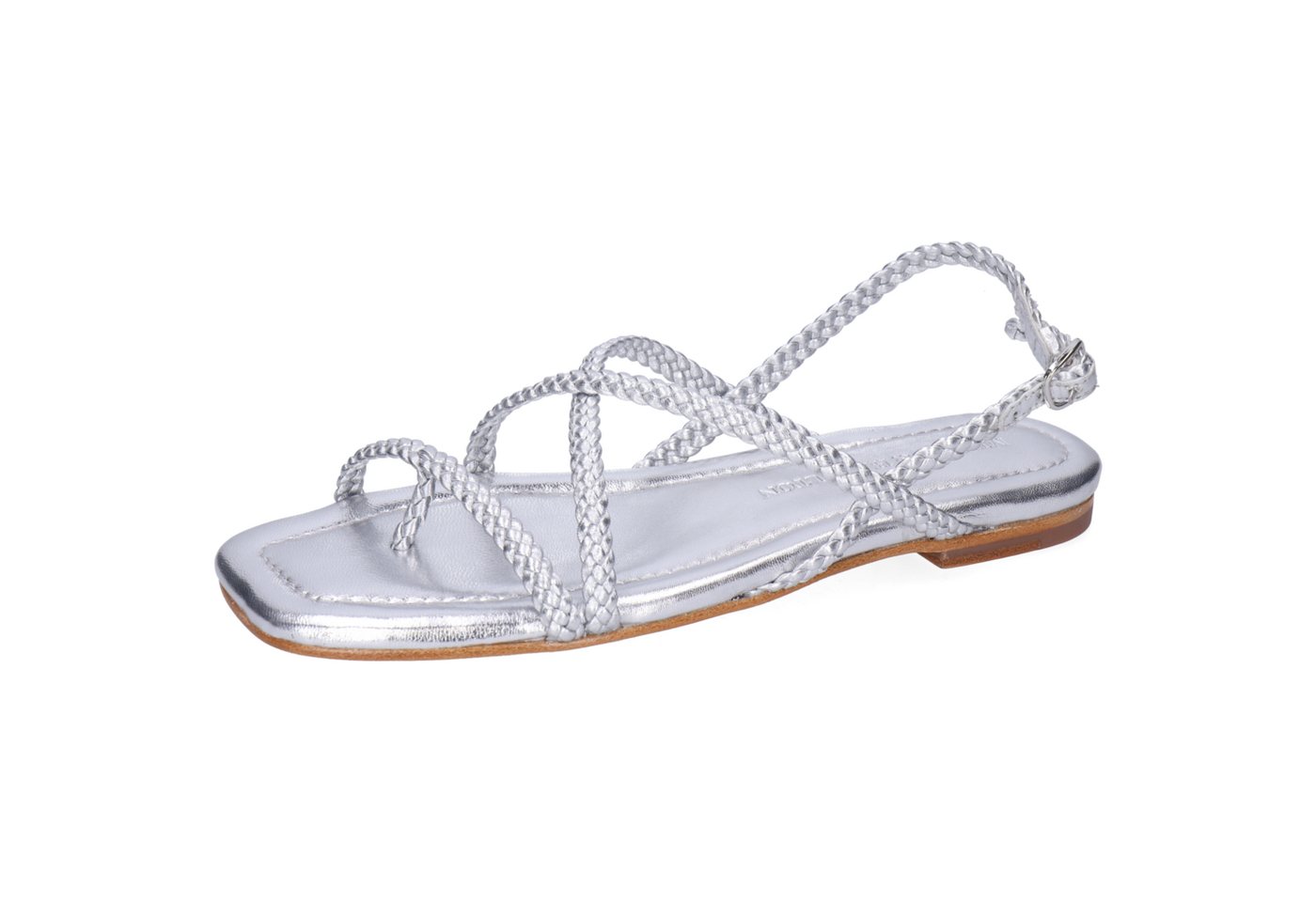 melvin & hamilton Kinsley 1 Leder-Sandalen für Damen Sandale Flache Absätze, Echtes Leder, Von Hand geflochten