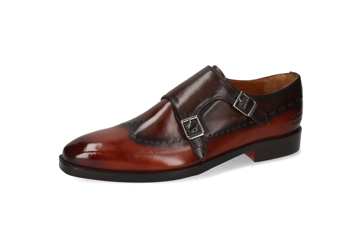 melvin & hamilton Lawrence 4 Leder-Monk Schuhe für Herren Schnürschuh Flache Absätze, Echtes Leder, Vegetabile Gerbung