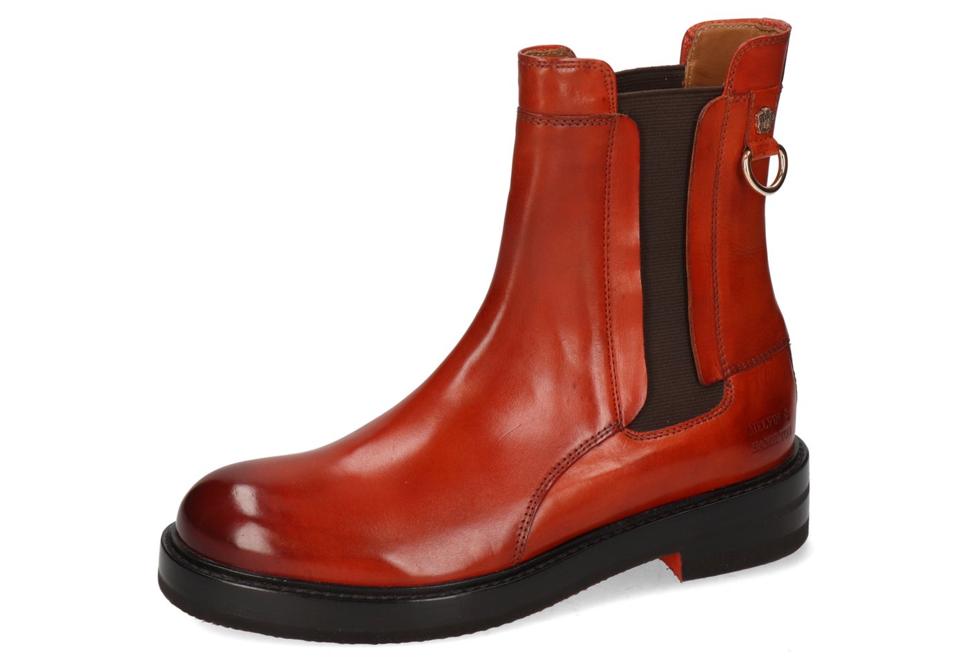 melvin & hamilton Maria 15 Leder-Stiefeletten für Damen Stiefelette Flache Absätze, Echtes Leder, Vegetabile Gerbung