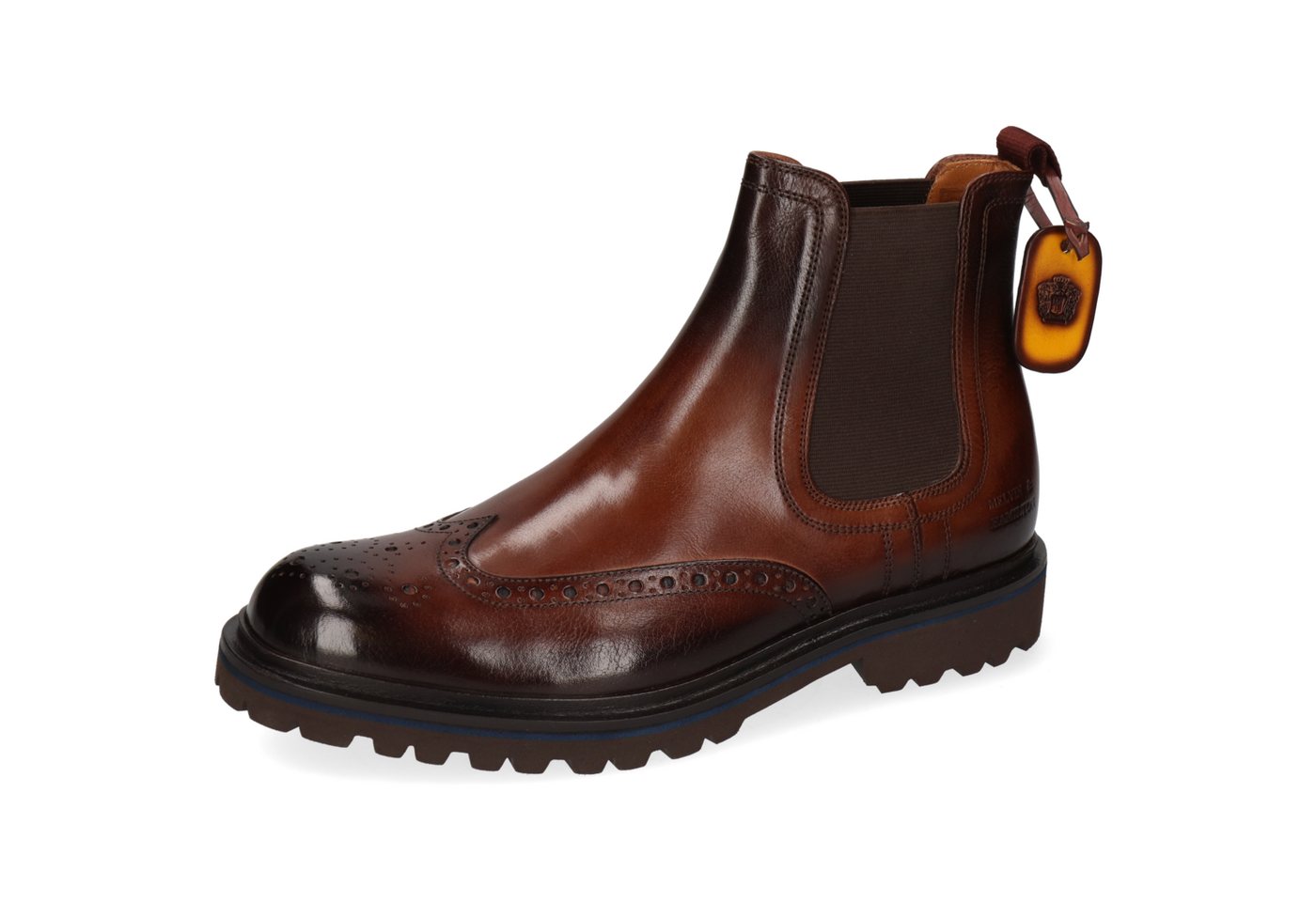 melvin & hamilton Pierce 15 Leder-Chelsea Boots für Herren Stiefelette Plateausohlen, Echtes Leder, Vegetabile Gerbung