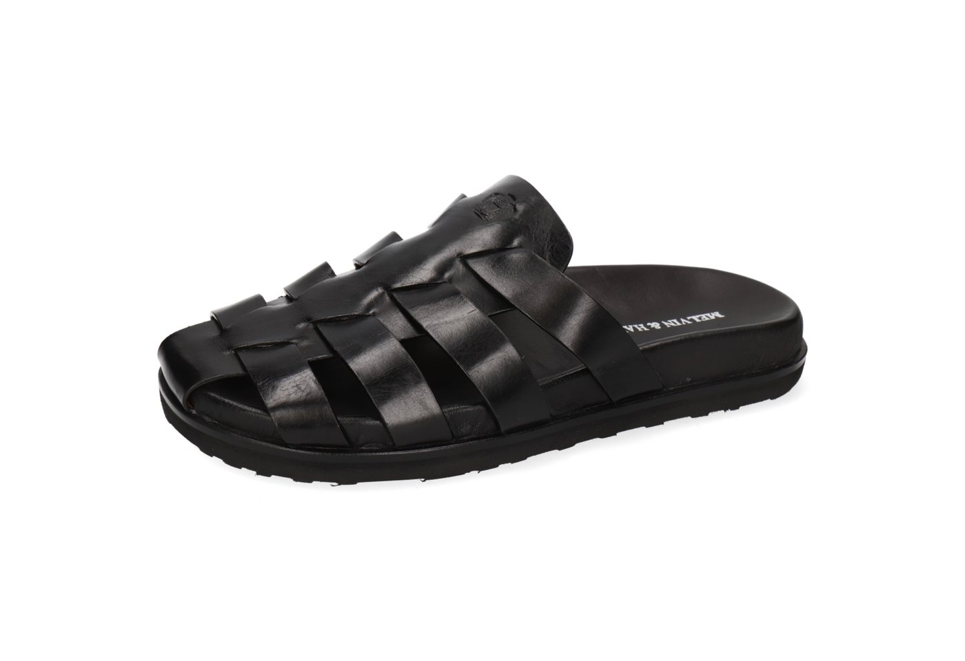 melvin & hamilton Robert 42 Leder-Pantoletten für Herren Pantolette Flache Absätze, Echtes Leder, Vegetabile Gerbung