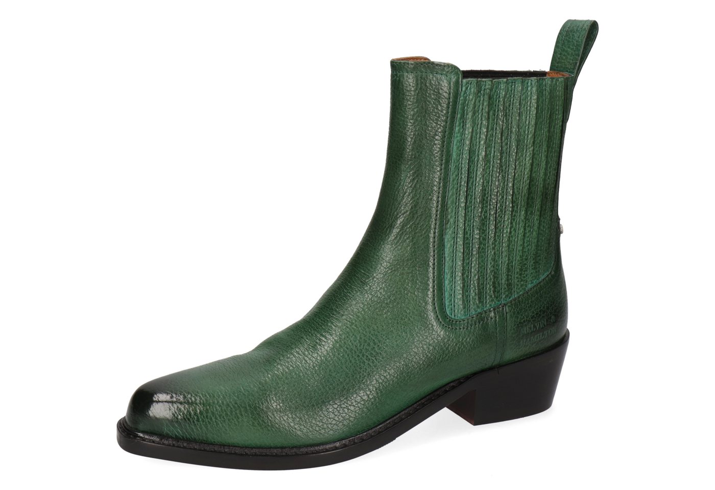 melvin & hamilton Rylee 3 Leder-Chelsea Boots für Damen Stiefelette Kubanischer Absatz, Echtes Leder, Vegetabile Gerbung