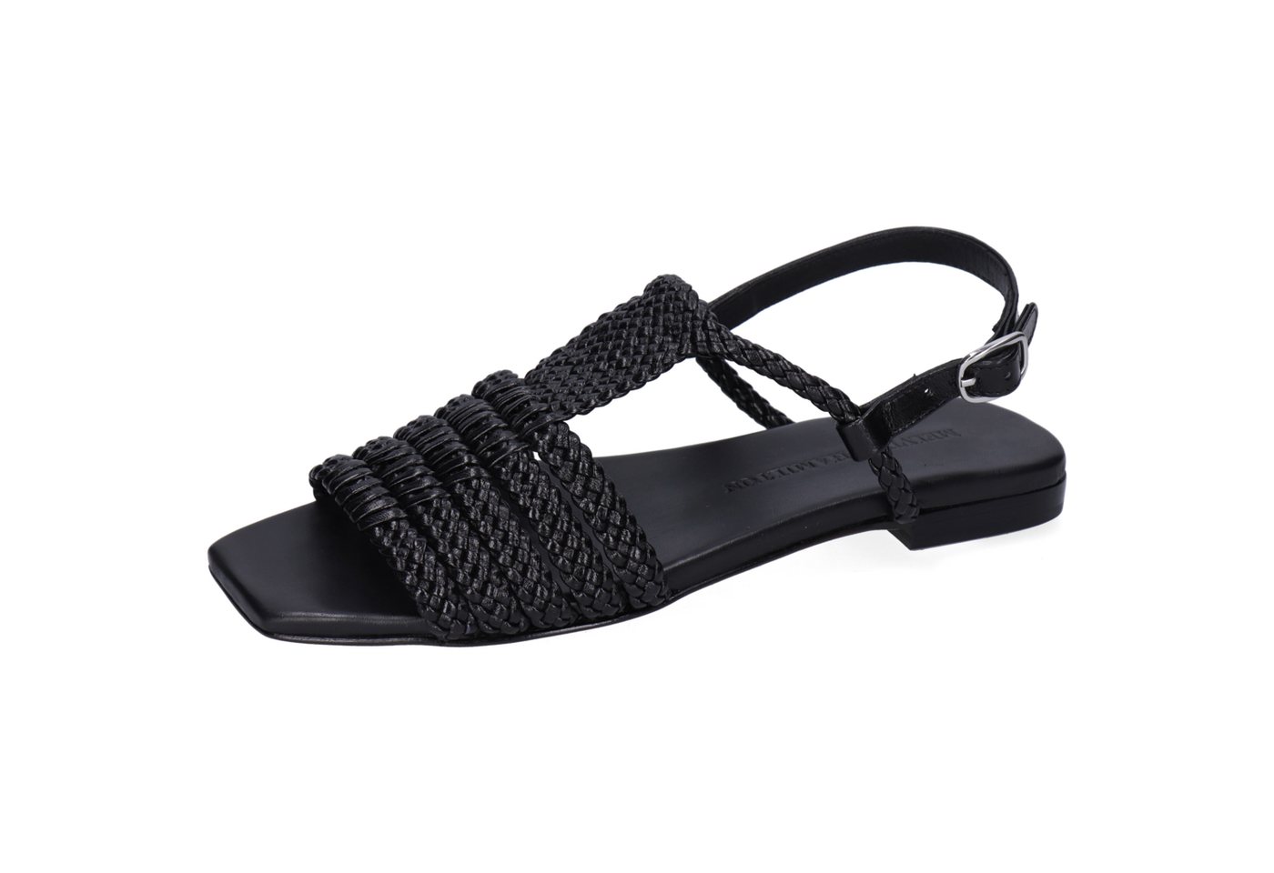 melvin & hamilton Sandrine 10 Leder-Geflochtene Schuhe für Damen Sandale Flache Absätze, Echtes Leder, Von Hand geflochten