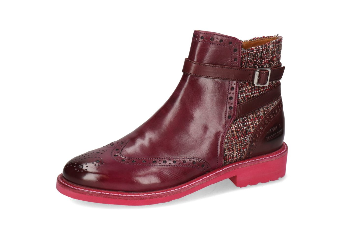 melvin & hamilton Selina 25 Leder-Jodhpur Boots für Damen Stiefelette Flache Absätze, Echtes Leder, Vegetabile Gerbung