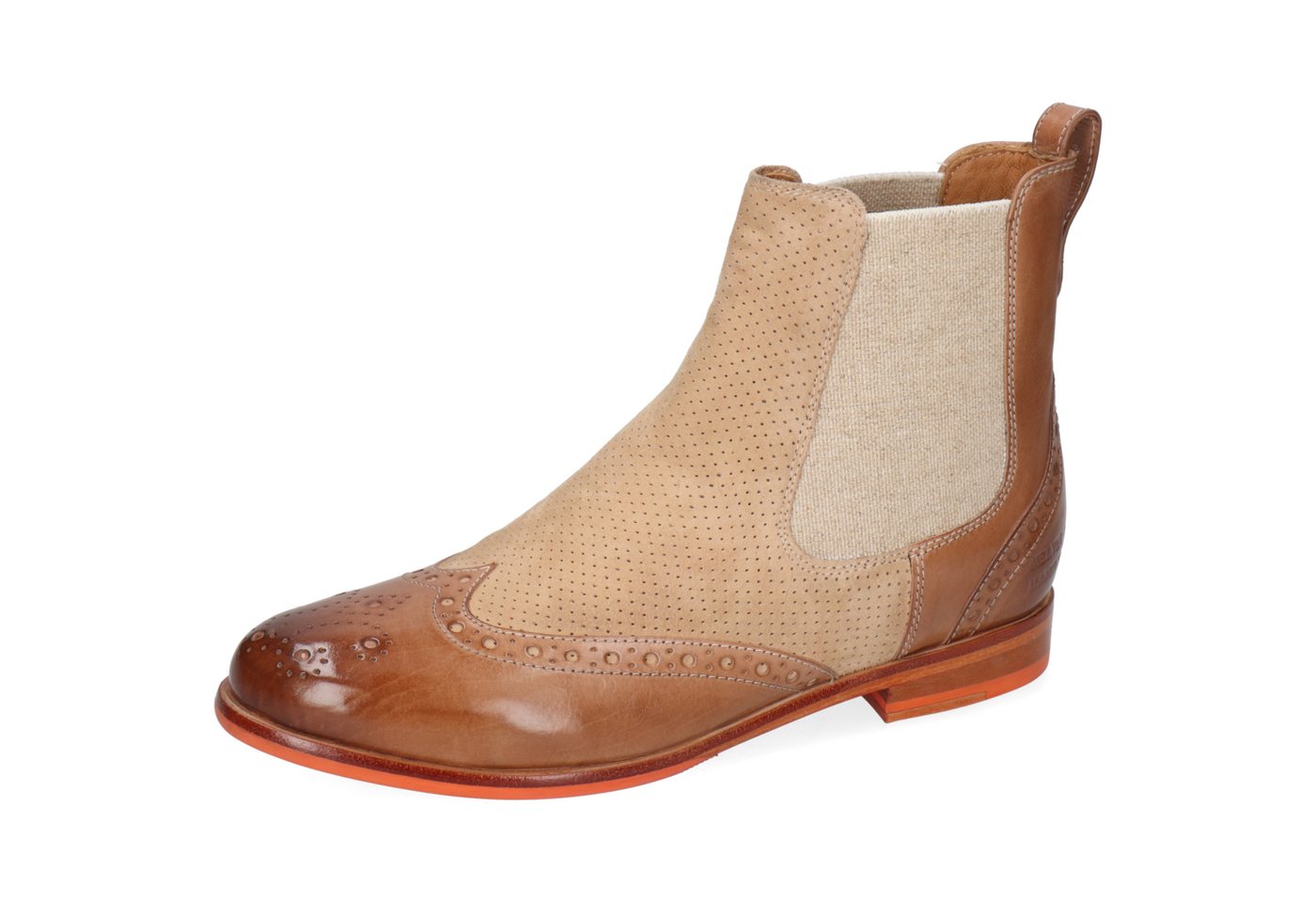 melvin & hamilton Selina 29 Leder-Chelsea Boots für Damen Stiefelette Flache Absätze, Echtes Leder, Vegetabile Gerbung