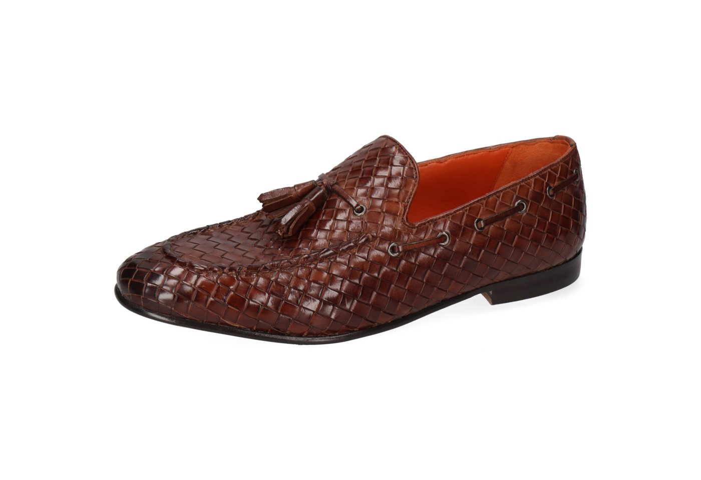 melvin & hamilton Thomas 4 Leder-Loafers für Herren Loafer Flache Absätze, Echtes Leder, Von Hand geflochten
