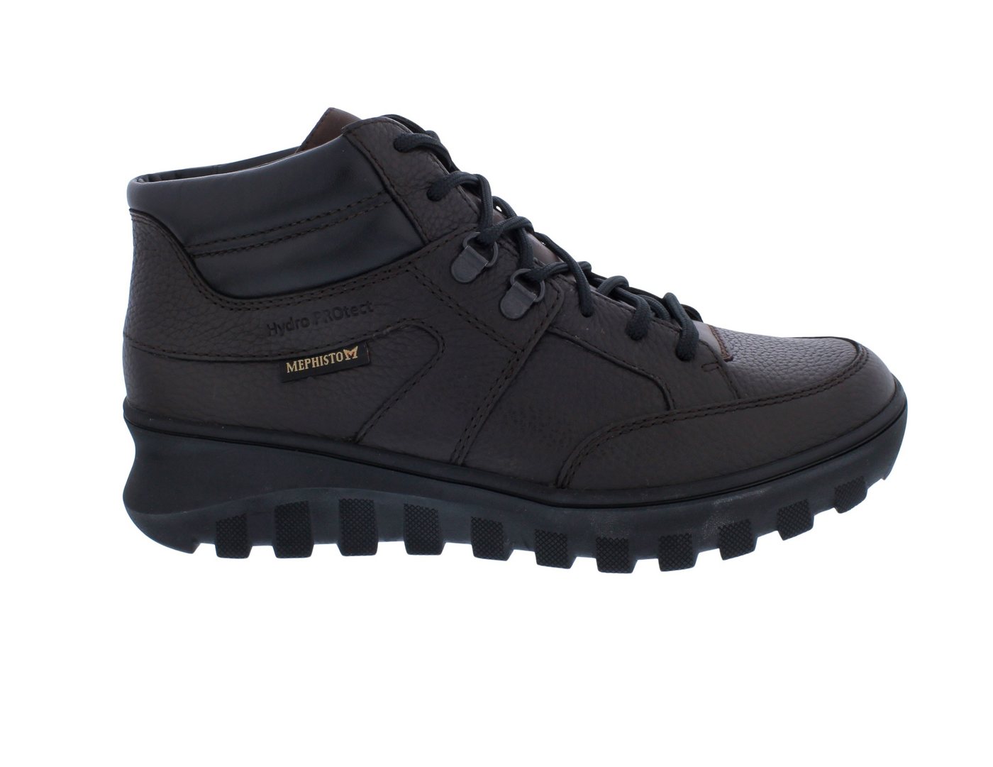 mephisto Fosco Schnür-Boot, Hydro-Protect, Grizzly-Glattleder, Dunkel Schnürstiefel