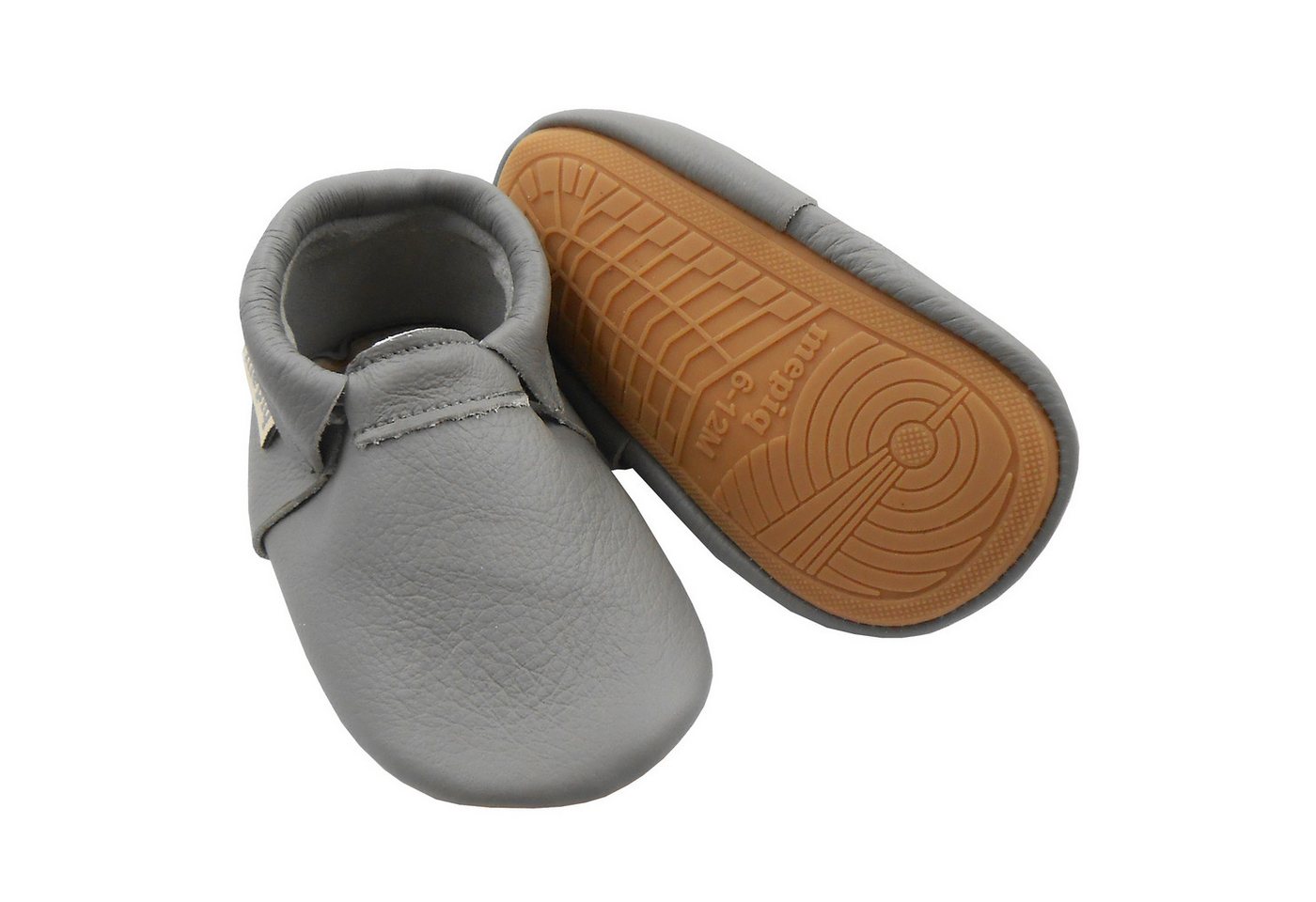 mepiq Gummisohle Krabbelschuhe Baby Lauflernschuhe lederpatschen Jungen Krabbelschuh 100% Leder