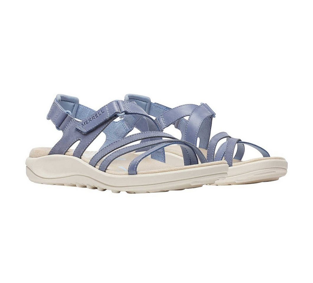 Merrell Harbor Backstrap (Vollnarbenleder) blau/beige Damen Sandale